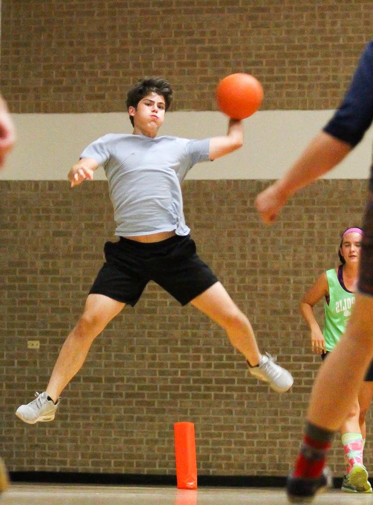 Student Playing Dodgeball